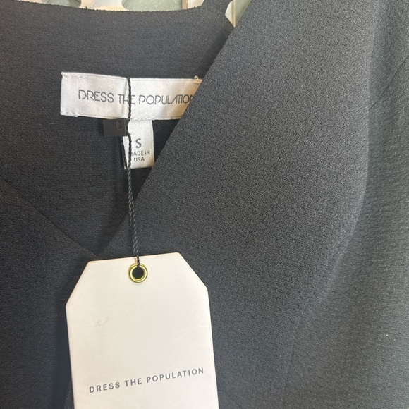 Dress the Population NWT Little Black Dress 1 Shoulder Small - Picture 3 of 7